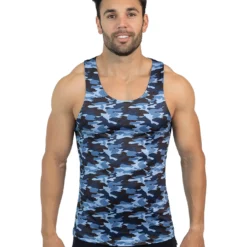 Blue Camo Tank Top