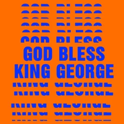 God Bless King George Sticker