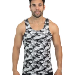 Gray Camo Tank Top