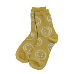 Baggu Crew Sock - Ochre Happy