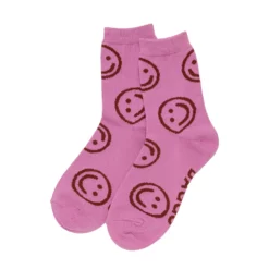 Baggu Crew Sock - Extra Pink Happy