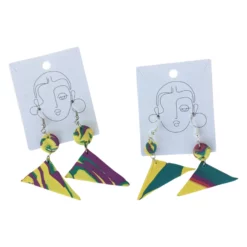 Hot Grandma Earrings - Cowabunga - Purple/Yellow