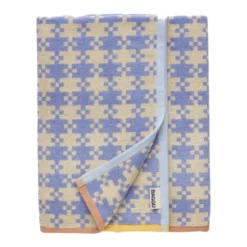 Baggu Bath Towel - Blue Pixel Gingham