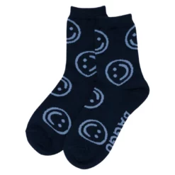 Baggu Crew Sock - Navy Happy